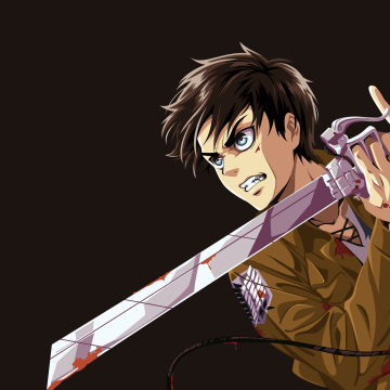 Eren Yeager, Attack on Titan, Dark background