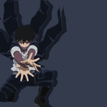 Dabi, Grey background, Minimalist, My Hero Academia, Simple