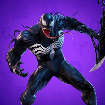 Fortnite, Venom, Purple background