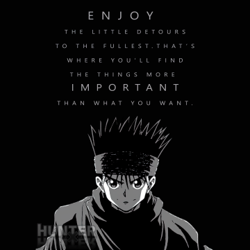 Gon Freecss, Black background, Hunter x Hunter, Ging Freecss quotes, 5K, 8K