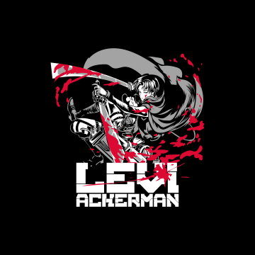 Levi Ackerman, Black background, Attack on Titan, Minimalist, 5K, Shingeki no Kyojin