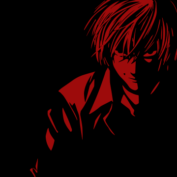Light Yagami, 5K, Death Note, Black background, Minimalist, 8K