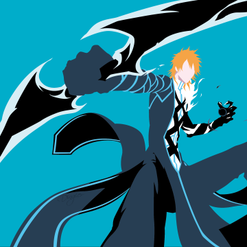 Ichigo Kurosaki, Soul Reaper, Faceless, Bleach, Simple