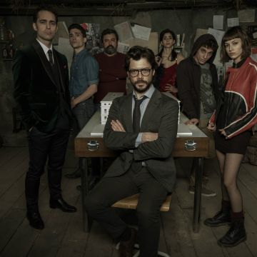 Money Heist, Spanish series, Alvaro Morte as The Professor, Ursula Corbero as Tokyo, Netflix series