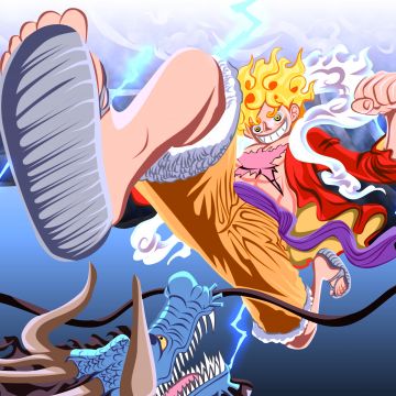 Luffy vs Kaido, Gear 5, One Piece, Monkey D. Luffy, Sun God Nika