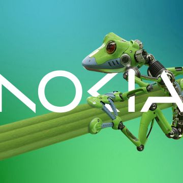 Nokia, Logo, Green background