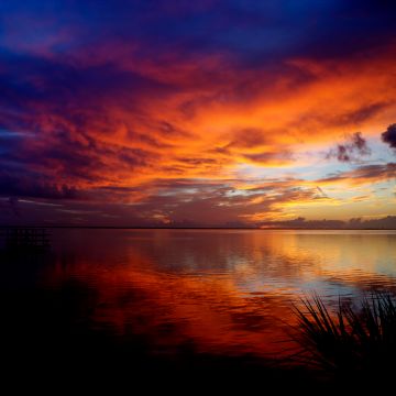 Sunrise, Indian Indian River, Florida, Dawn, USA, 5K
