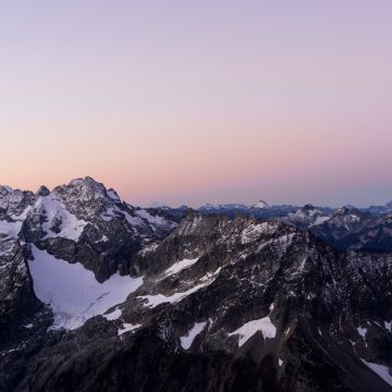 Peak, Glacier, North Cascades National Park, Mountain, Morning, Dawn, Washington, USA, 5K