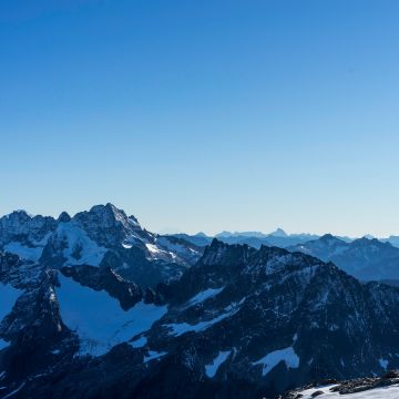 Sahale Glacier Campground, Washington, North Cascades National Park, Sunny day, Glacier, Mountains