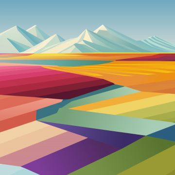 Landscape, Abstract background, Colorful background, MacBook Pro, Stock, Mountains, Multicolor, 5K, Aesthetic