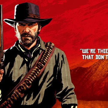 Red Dead Redemption 2, Arthur Morgan quotes, RDR2 quotes, Rockstar Games, Red background