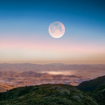 Full moon, Hills, Itatiaia National Park, Mountains, Landscape, 5K