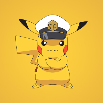 Pikachu, Pokemon, Yellow background, Simple