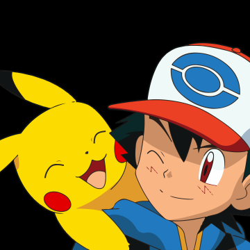 Pikachu, Ash Ketchu, Pokemon, Black background