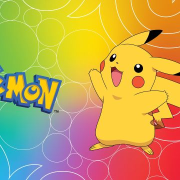 Pokemon, Pikachu, Colorful background