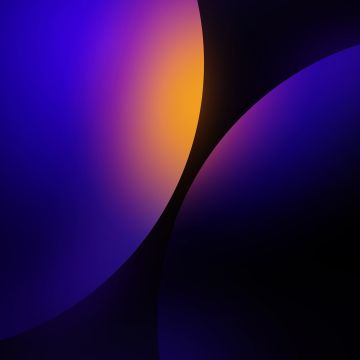 Gradient background, Sphere, Dark background, Blue, 5K, 8K