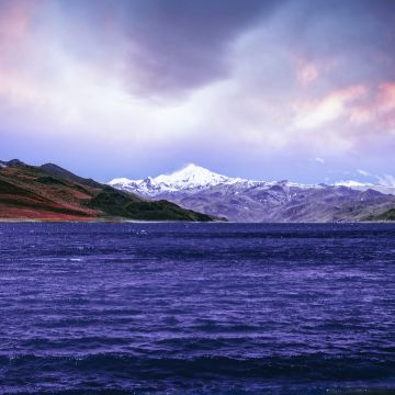 Riven, Mountains, Landscape, Sunny day, Lhasa, Tibet, China, 5K, 8K