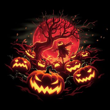 Halloween pumpkins, Haunted, Scarecrow, 5K, Black background, 8K, Jack-o'-lantern