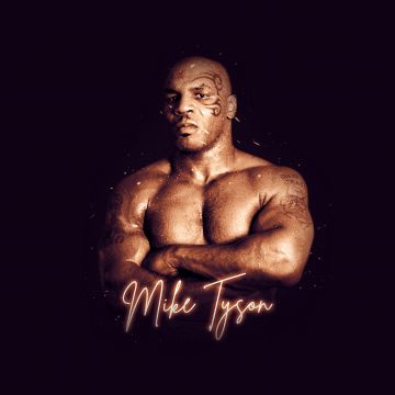 Mike Tyson, American, Boxer, Athlete, Iron Mike, Dark background, Boxing