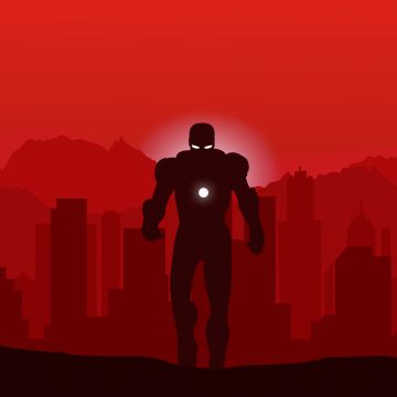 Iron Man, Minimal art, Red, Marvel Superheroes, Simple