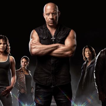 Fast X, Vin Diesel, Jordana Brewster, Tyrese Gibson, Michelle Rodriguez, Ludacris, Nathalie Emmanuel, 2023 Movies, Dark background