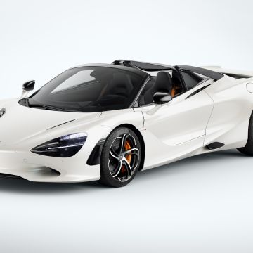 McLaren 750S Spider, 5K, White cars, 2023