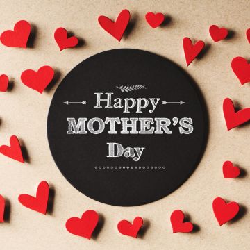 Happy Mother's Day, 5K, Greetings, Red hearts