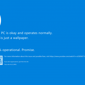 Blue screen of Death, BSoD, Blue screen error, Windows, 5K, Meme