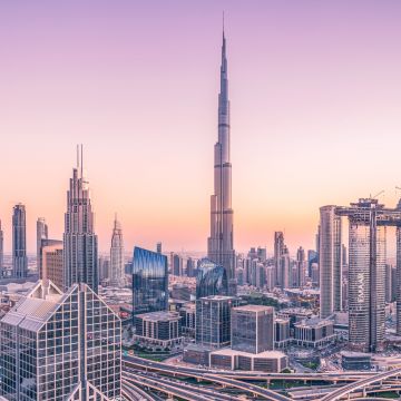 Burj Khalifa, Skyline, Dubai, Skyscraper, Cityscape, Modern architecture, Blue hour, Metropolitan, Urban