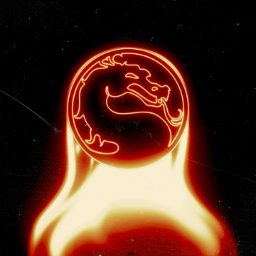 Mortal Kombat, Logo, Dark background, Fire