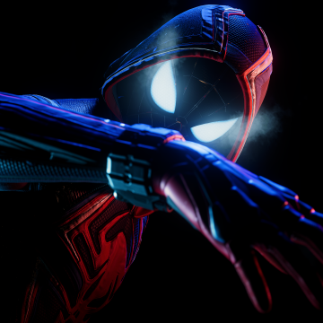 Spider-Man: Miles Morales, Black background, Spiderman