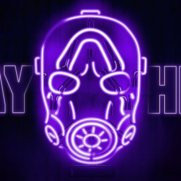 Borderlands 3, Mayhem, Neon, Purple, Dark background