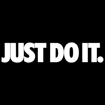 Just Do It, Black background, 8K, Nike