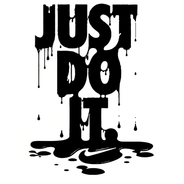 Just Do It, Drippy, 8K, White background, Nike