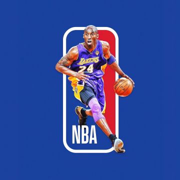 Kobe Bryant, NBA, Lakers, Blue background