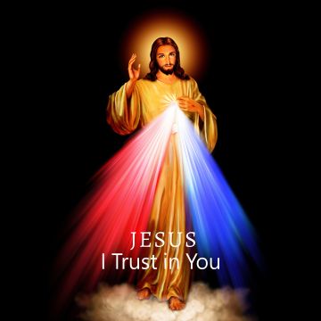 Jesus, I Trust In You, 8K, Divine, Jesus quotes, Jesus Christ, Black background