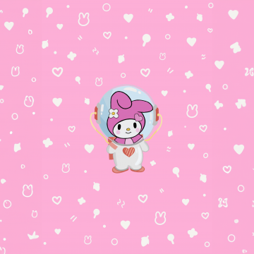 My Melody, 5K, Pink background, Sanrio