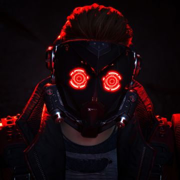 Star-Lord, Dark background, Marvel's Guardians of the Galaxy, PlayStation 5, PC Games