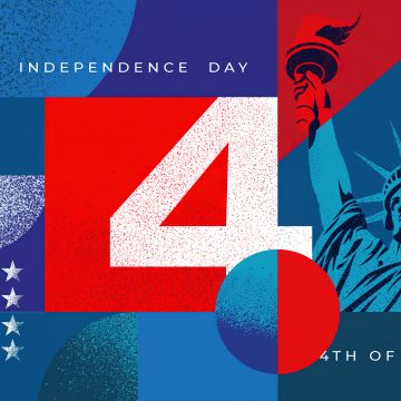 Independence Day, 4th of July, Statue of Liberty, United States of America, Black background