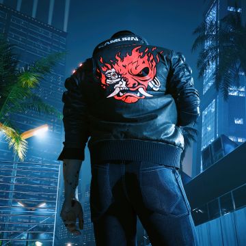 Samurai, Leather jacket, Cyberpunk 2077, Samurai jacket