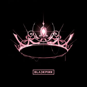 Blackpink, The Album, K-pop, Crown, Minimalist, Black background, AMOLED, 5K, 8K, 10K
