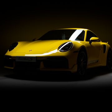 Porsche 911 Turbo S, CGI, Dark background