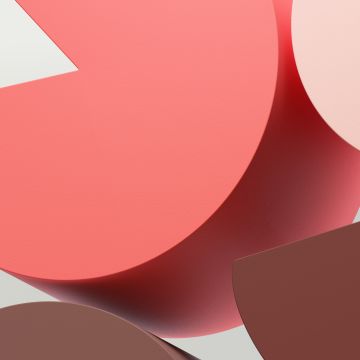 3D, Illustration, Geometric, 3D Shapes, Pastel pink