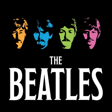 The Beatles, AMOLED, Minimalist, John Lennon, Paul McCartney, Ringo Starr, George Harrison, Black background, Rock band