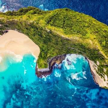 Kelingking Beach, Aerial view, Penida Island, Indonesia, Scenic