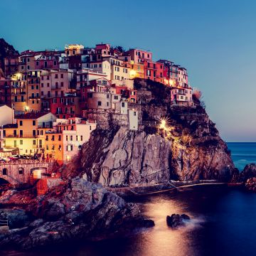 Manarola, Italy, Cinque Terre, Evening, Sunset, Scenic