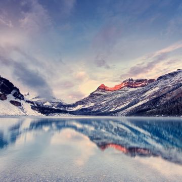 Bow Lake, Canadian Rockies, Scenery, Sunrise, Peaceful