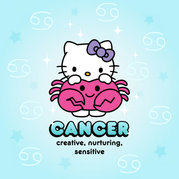 Cancer, Hello Kitty, Zodiac sign, Creative, Sanrio
