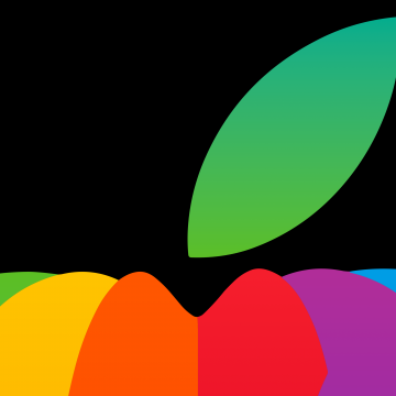 Apple logo, Rainbow colors, 5K, AMOLED, Colorful