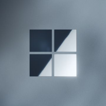 Microsoft Surface Laptop, Windows logo, Grey background